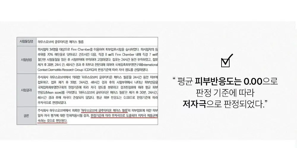 [민킴Pick/300만장판매] 하우스오브비 페이스필름 4매 (글루타치온/피디알엔) 상세페이지 46